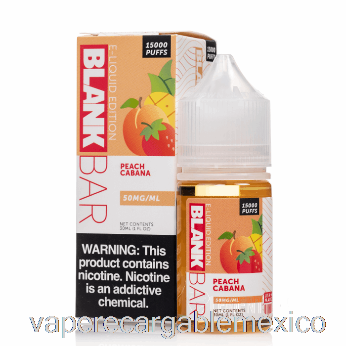 Vape Recargable Melocotón Cabana - Barra En Blanco Sales - 30ml 35mg